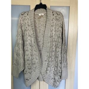 ee:some Women's Sz M Comfy Sweater Open Front Soft Oversized Cardigan Crochet